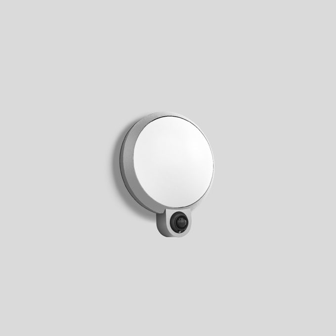 Bega - Applique avec capteur PIR, pour intérieur et extérieur, Argent · 3000 K