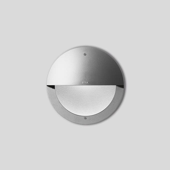 Bega - Applique encastrée, pour intérieur et extérieur, Argent · 3000 K