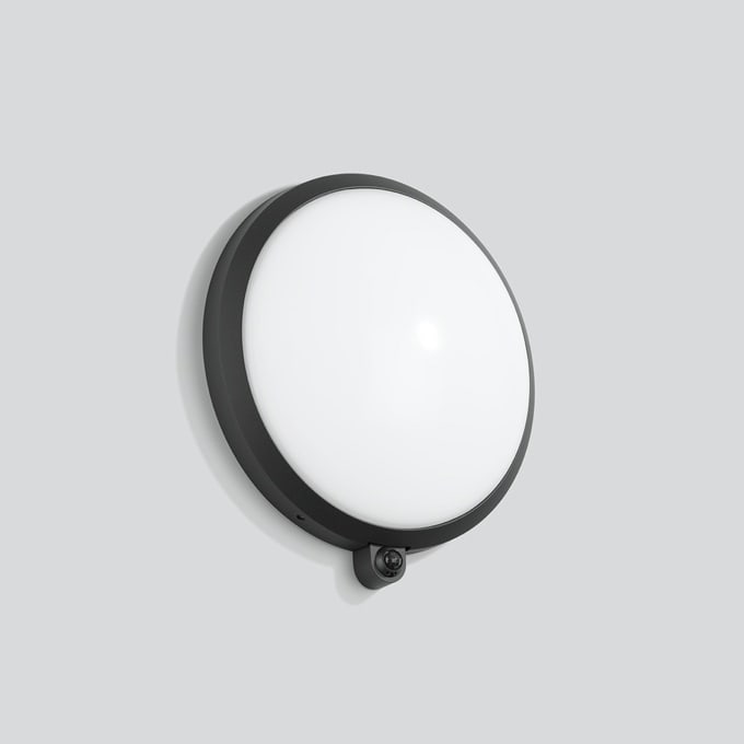 Bega - Applique avec capteur PIR, pour intérieur et extérieur, Graphite · 3000 K