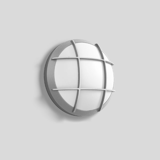 Bega - Applique et plafonnier, pour intérieur et extérieur, Argent · 4000 K