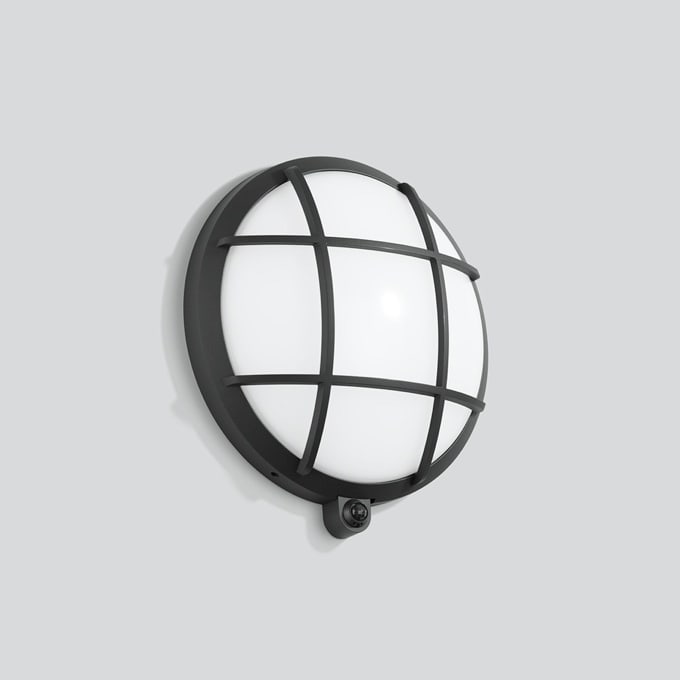 Bega - Applique avec capteur PIR, pour intérieur et extérieur, Graphite · 3000 K