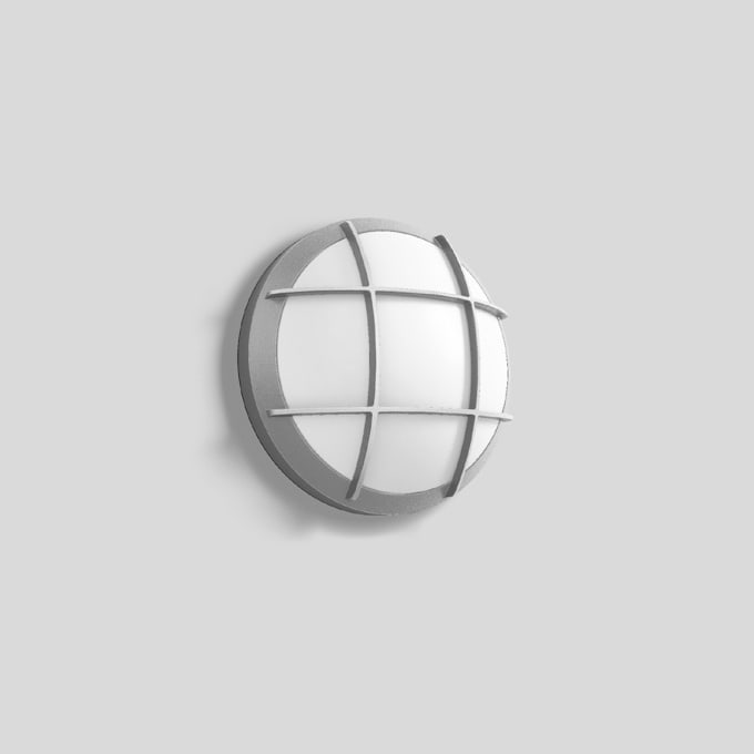 Bega - Applique et plafonnier, pour intérieur et extérieur, Argent · 4000 K