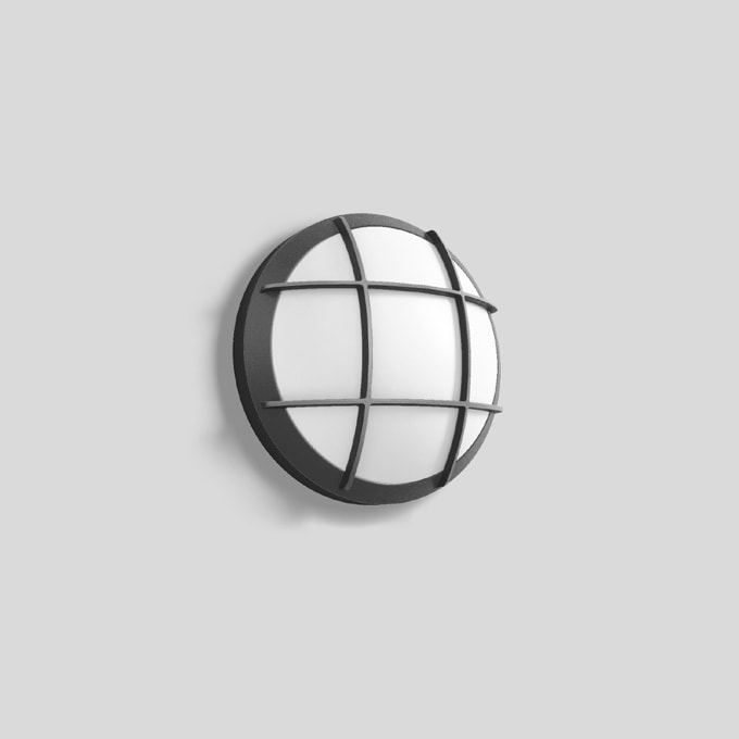 Bega - Applique et plafonnier, pour intérieur et extérieur, Graphite · 4000 K