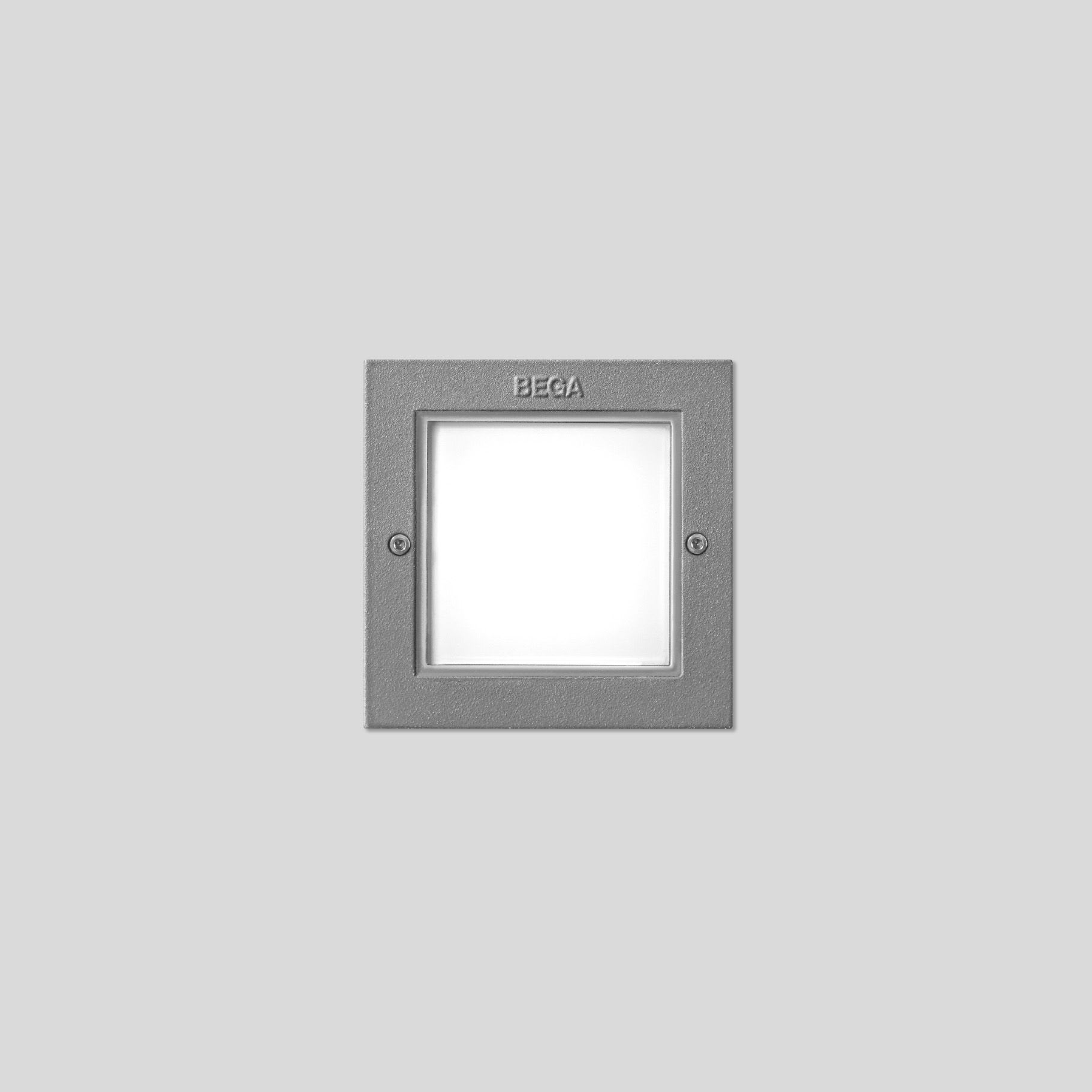 Bega - Applique encastrée, Argent · 4000 K