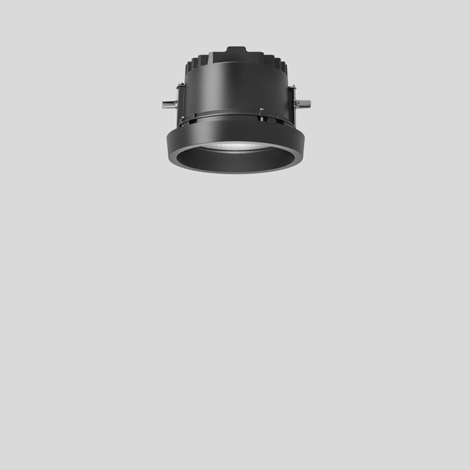 Bega - Plafonniers encastrés-spots, pour intérieur et extérieur, Graphite · 4000 K
