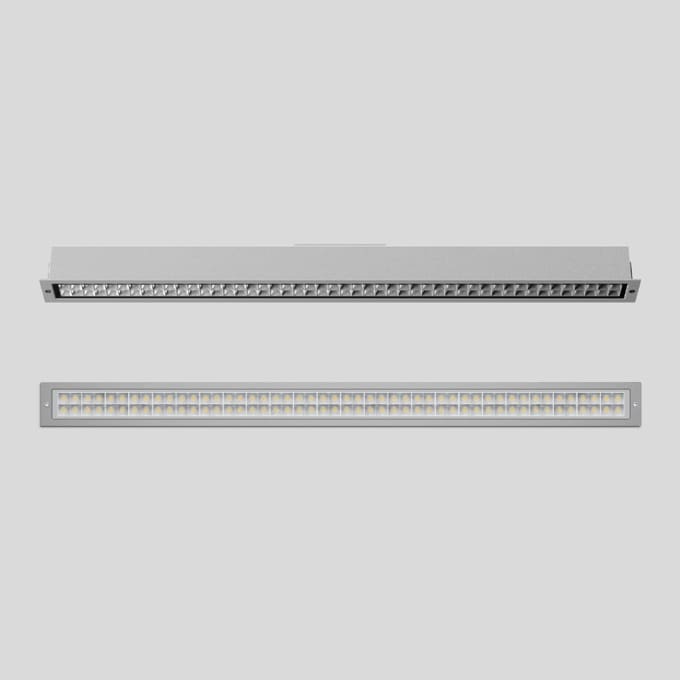 Bega - Plafonniers encastrés-spots, pour intérieur et extérieur, Argent · 4000 K