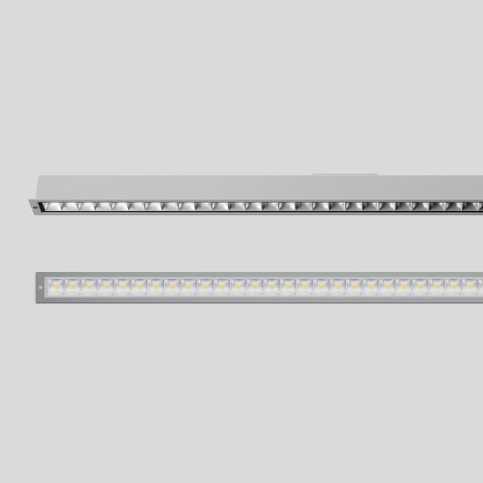 Bega - Plafonniers encastrés-spots, pour intérieur et extérieur, Argent · 3000 K