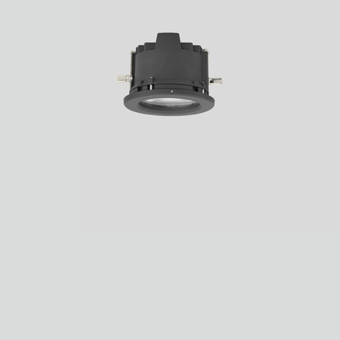 Bega - Plafonniers encastrés-spots, pour intérieur et extérieur, Graphite · 3000 K