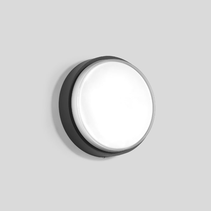 Bega - Applique et plafonnier, pour intérieur et extérieur, Graphite · 4000 K
