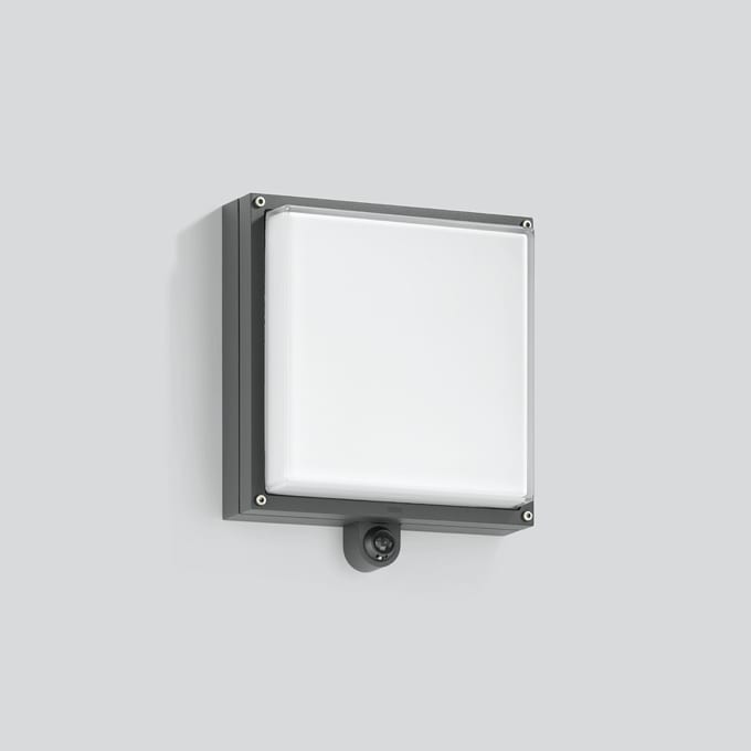 Bega - Applique avec capteur PIR, pour intérieur et extérieur, Graphite · 3000 K