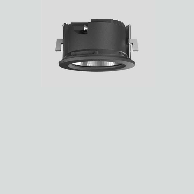 Bega - Plafonniers encastrés-spots, pour intérieur et extérieur, Graphite · 4000 K