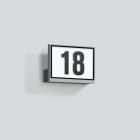 Bega - Luminaire numéro de maison, pour intérieur et extérieur, Argent · 3000 K