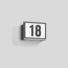 Bega - Luminaire numéro de maison, pour intérieur et extérieur, Argent · 3000 K