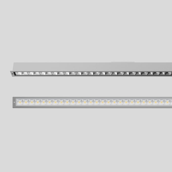 Bega - Plafonniers encastrés-spots, pour intérieur et extérieur, Argent · 3000 K