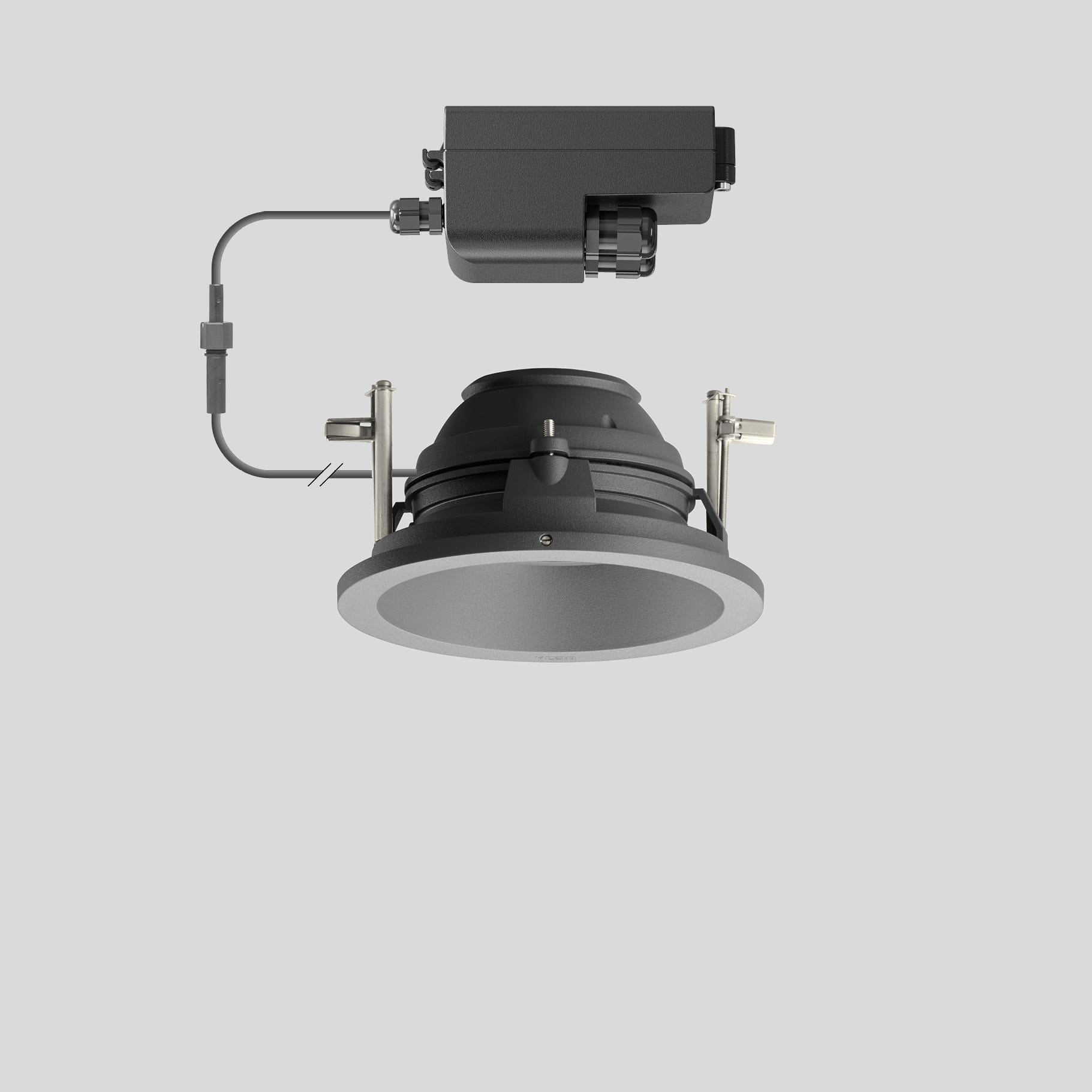 Bega - Plafonniers encastrés-spots, pour intérieur et extérieur, Graphite · 4000 K