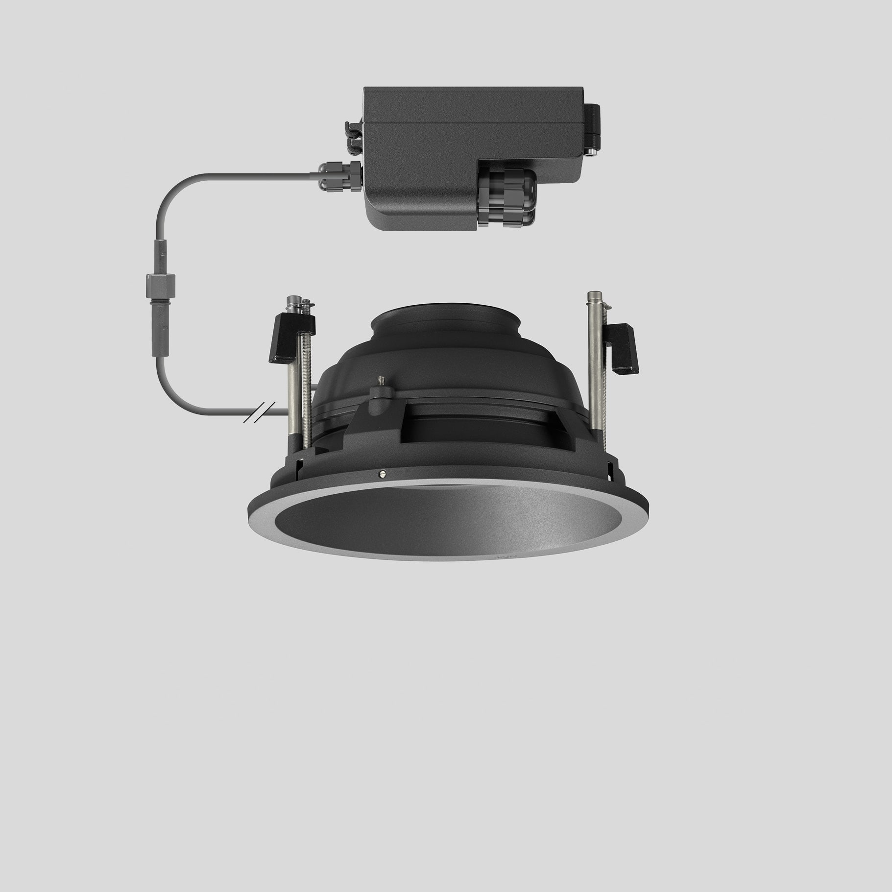 Bega - Plafonniers encastrés-spots, pour intérieur et extérieur, Graphite · 4000 K