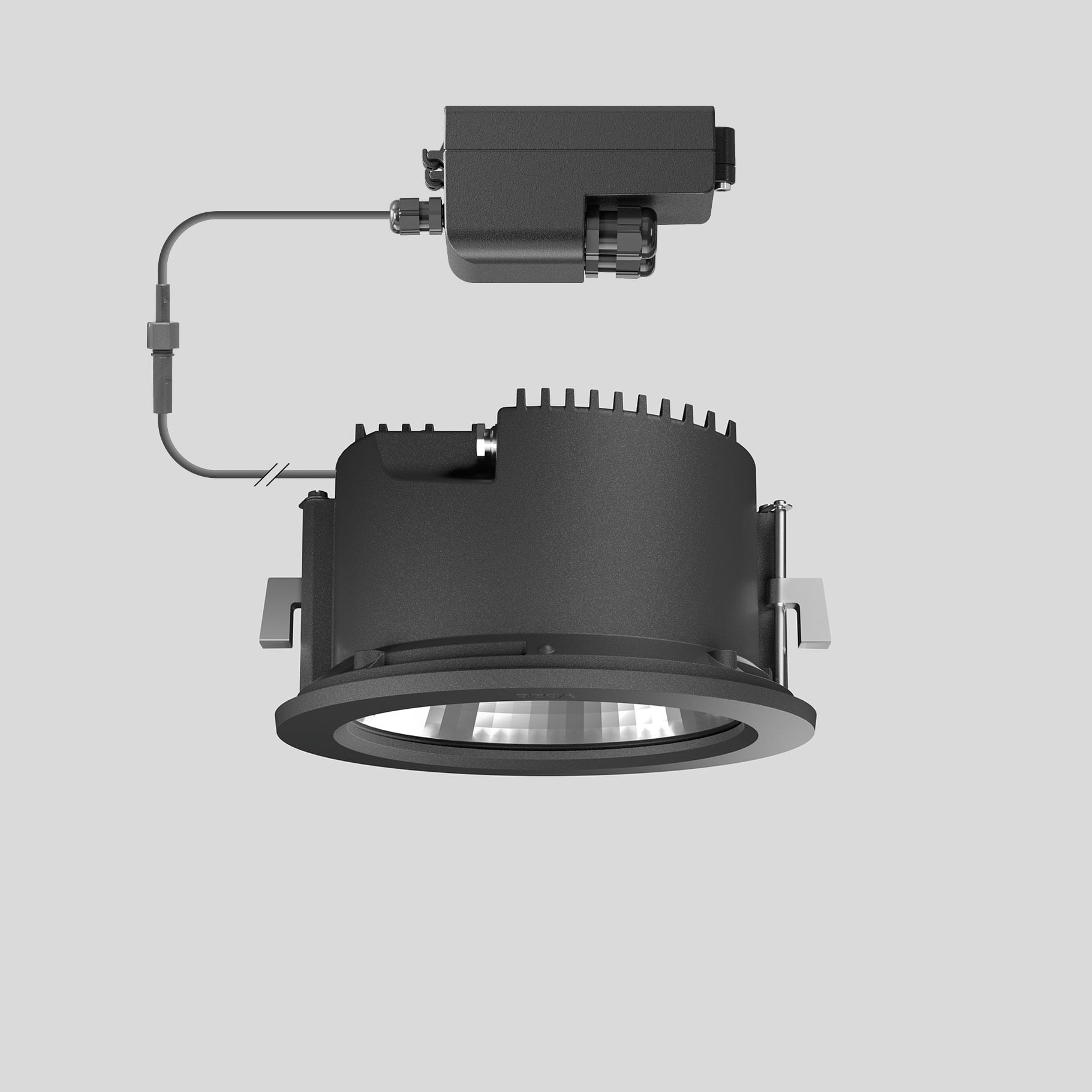 Bega - Plafonniers encastrés-spots, pour intérieur et extérieur, Graphite · 4000 K