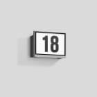Bega - Luminaire numéro de maison, Interrupteur crépusculaire, Argent · 3000 K