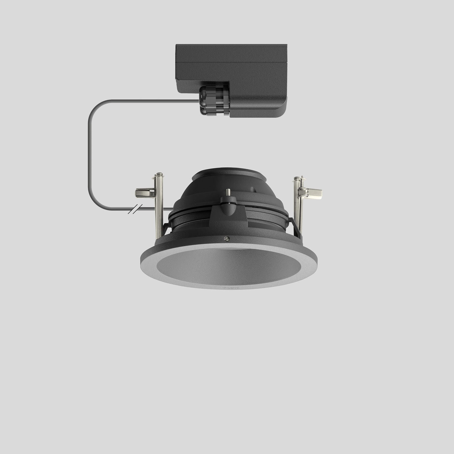 Bega - Plafonnier-spot encastré RGBW, pour intérieur et extérieur, Graphite