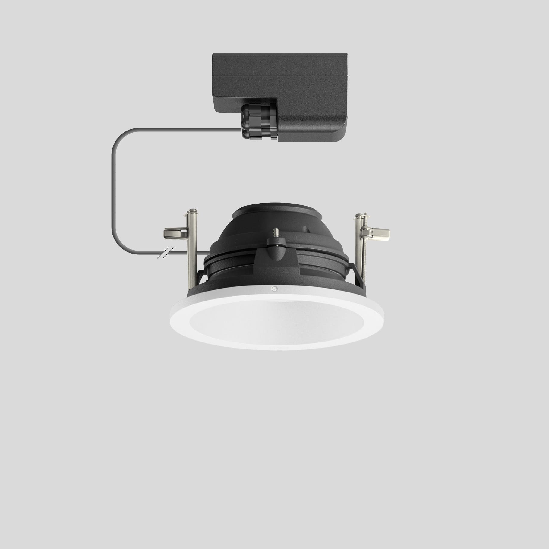 Bega - Plafonnier-spot encastré RGBW, pour intérieur et extérieur, Blanc