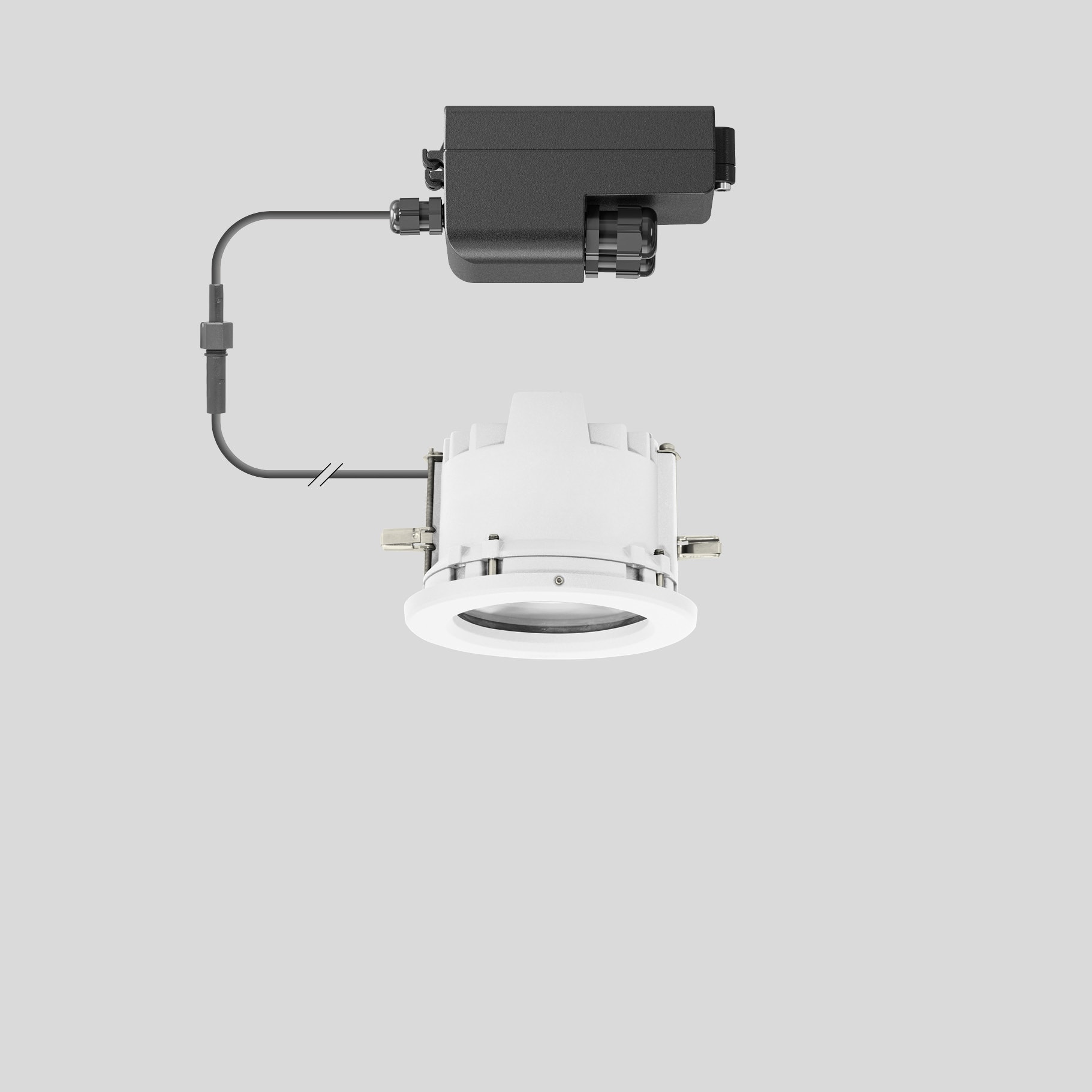 Bega - Plafonniers encastrés-spots, pour intérieur et extérieur, Blanc · 3000 K