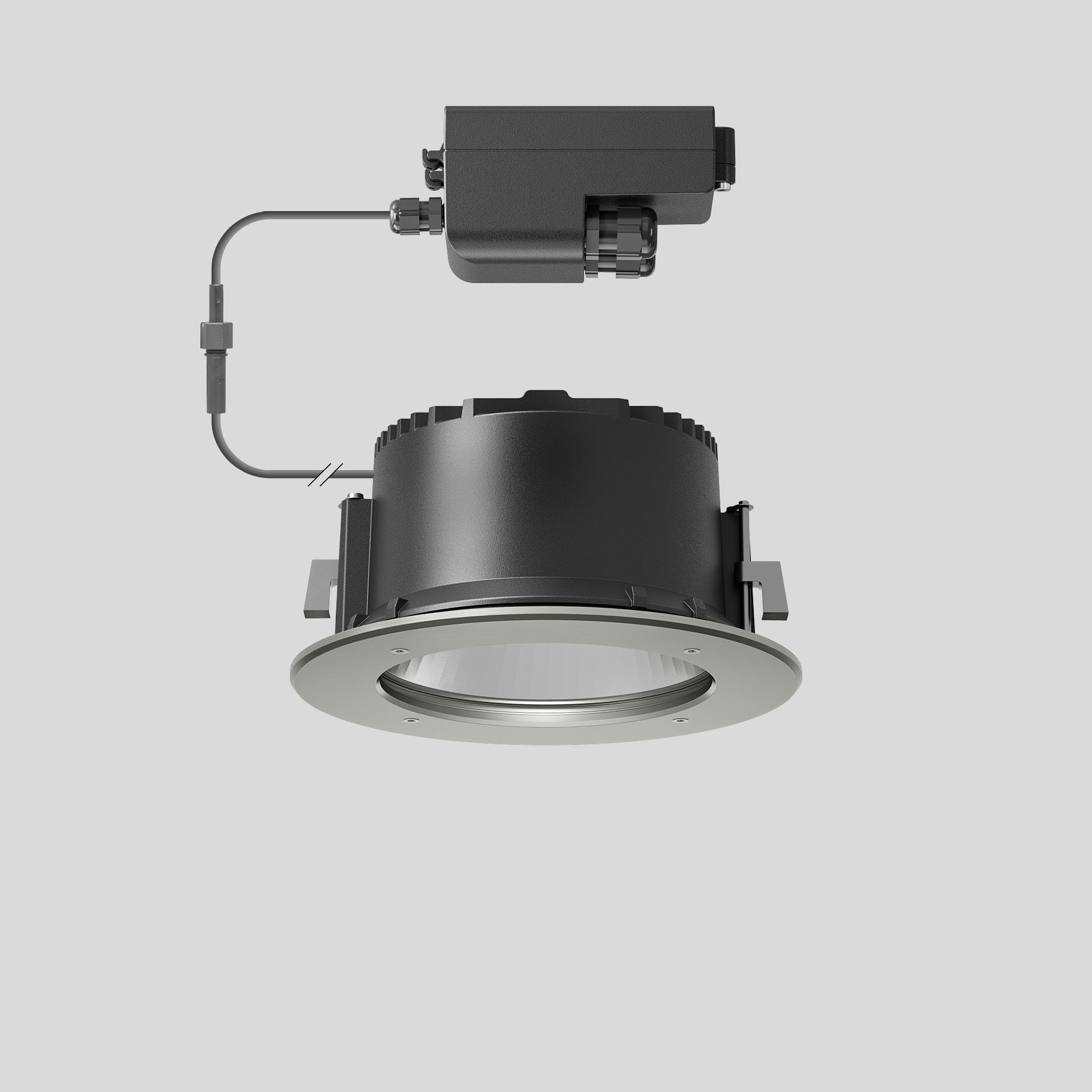 Bega - Plafonniers encastrés-spots, pour intérieur et extérieur, Graphite · 3000 K