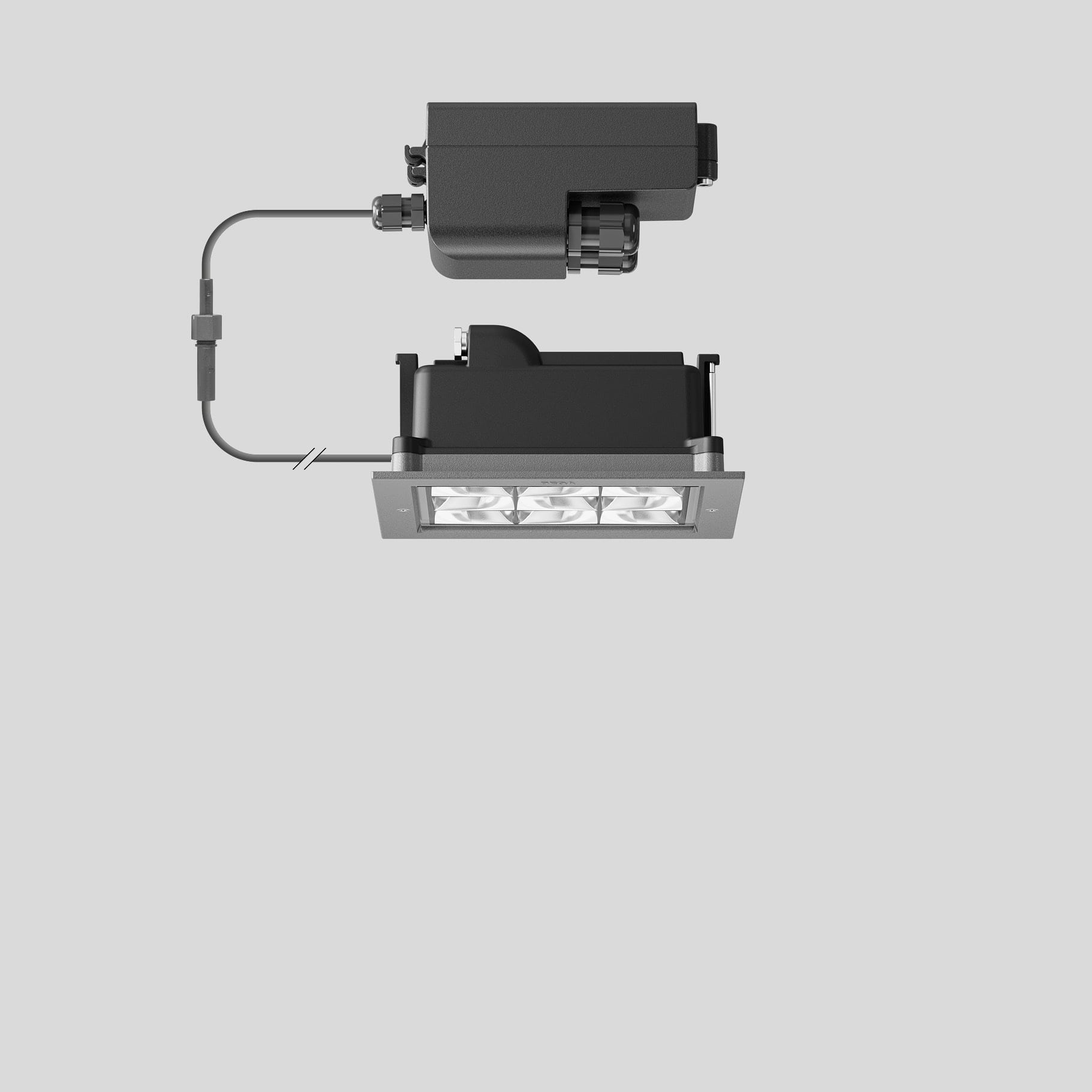 Bega - Plafonniers encastrés-spots, pour intérieur et extérieur, Argent · 4000 K