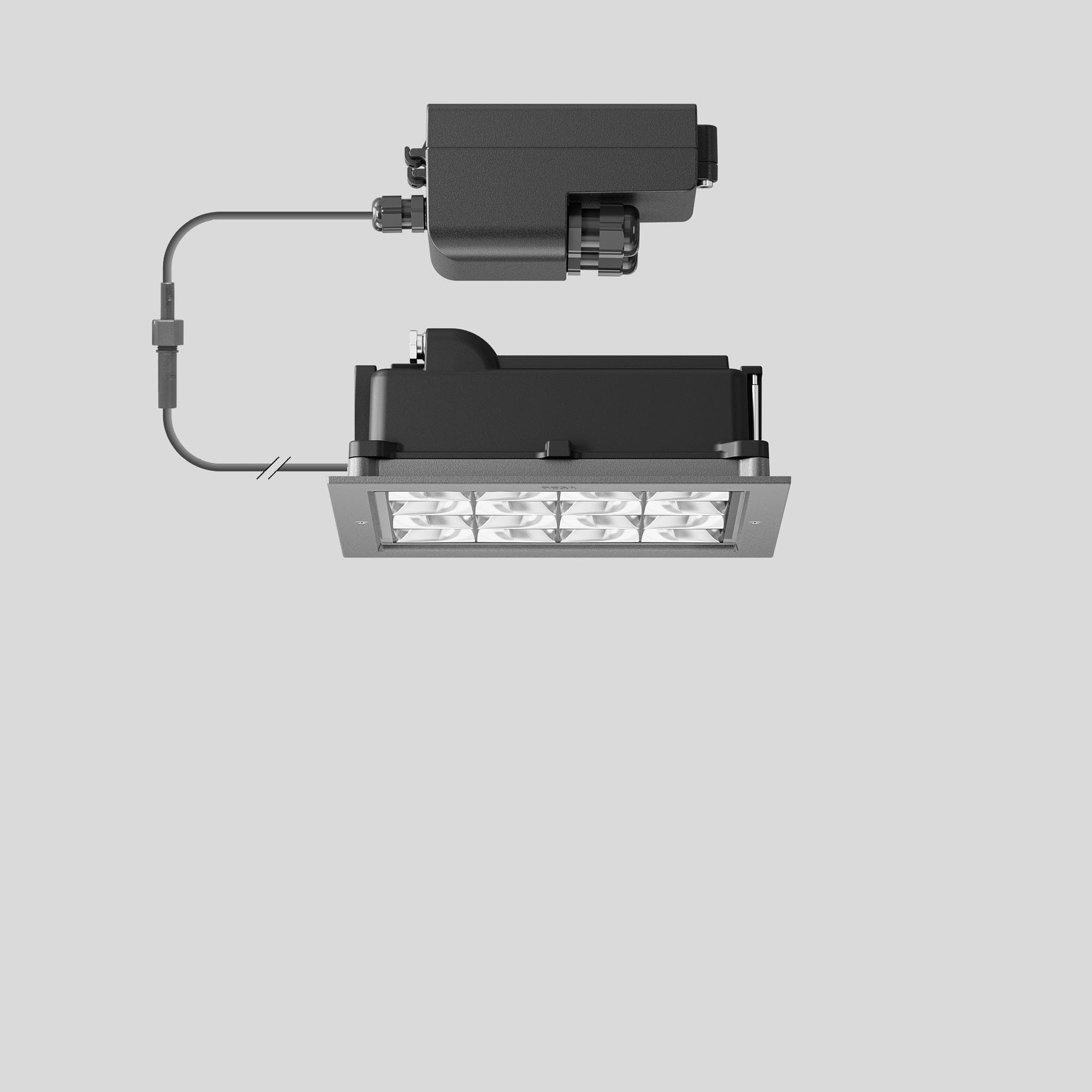 Bega - Plafonniers encastrés-spots, pour intérieur et extérieur, Argent · 4000 K