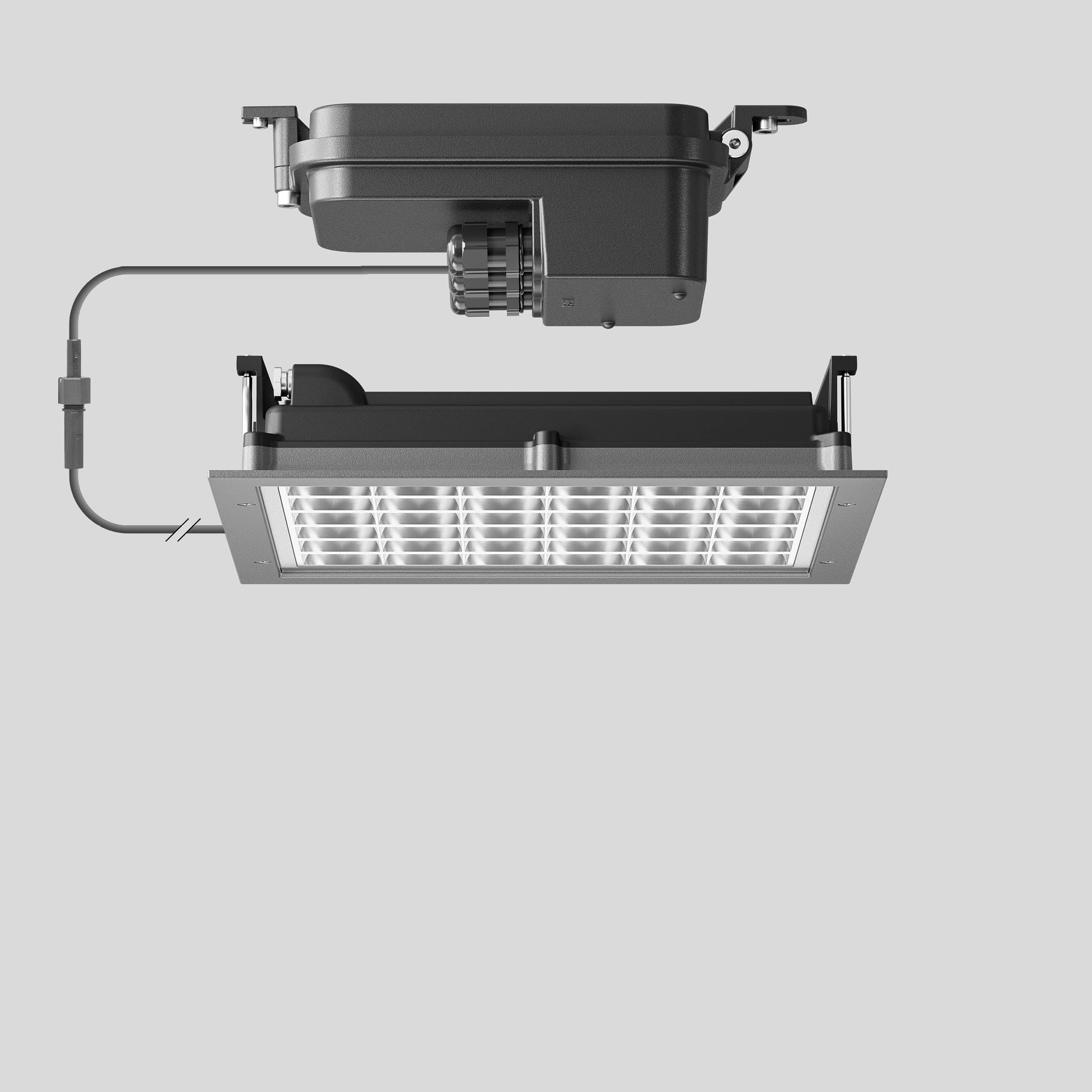 Bega - Plafonniers encastrés-spots, pour intérieur et extérieur, Argent · 3000 K