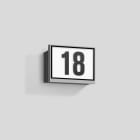 Bega - Luminaire numéro de maison, Interrupteur crépusculaire, Argent · 3000 K