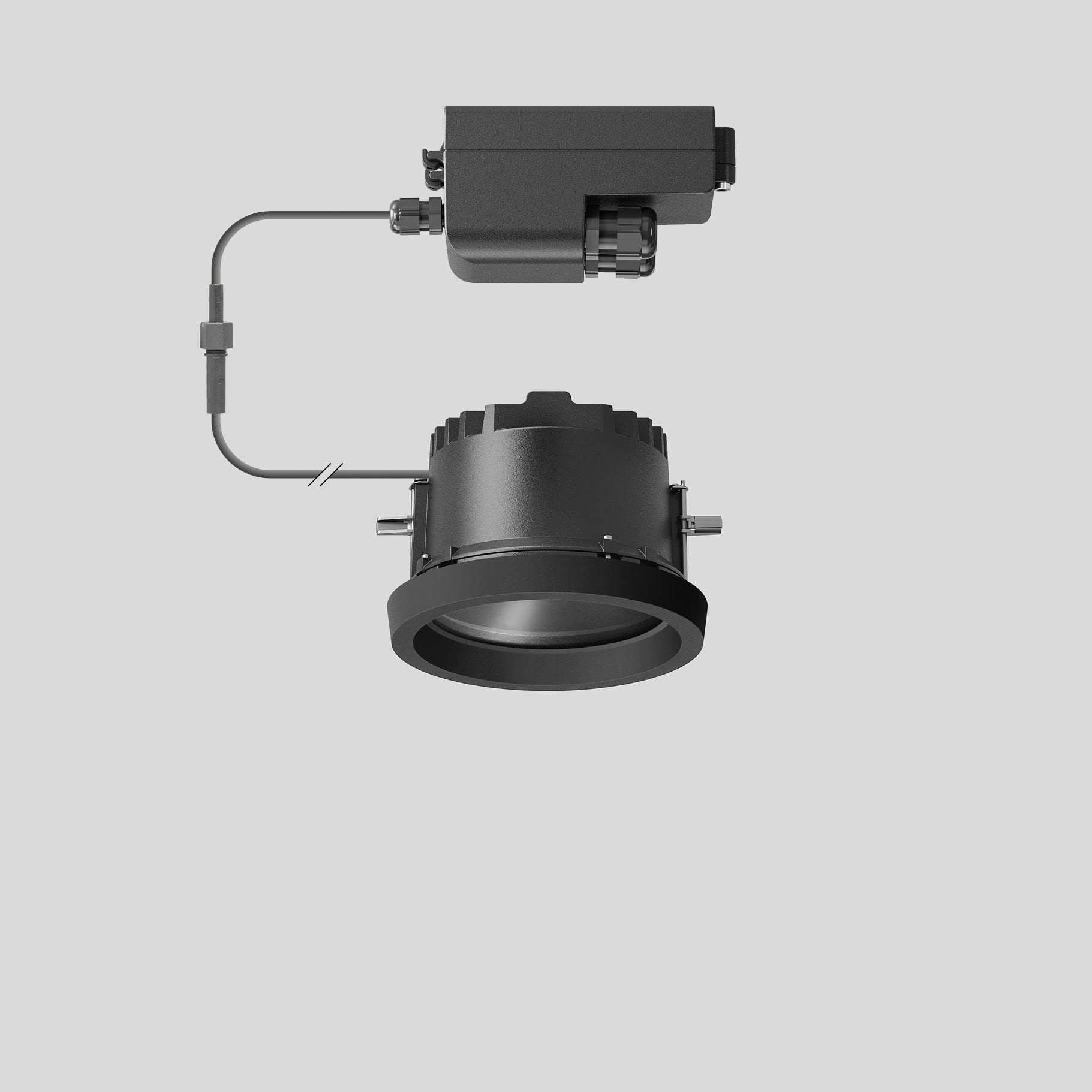 Bega - Plafonnier-spot à encastrer, pour intérieur et extérieur, Graphite · 3000 K