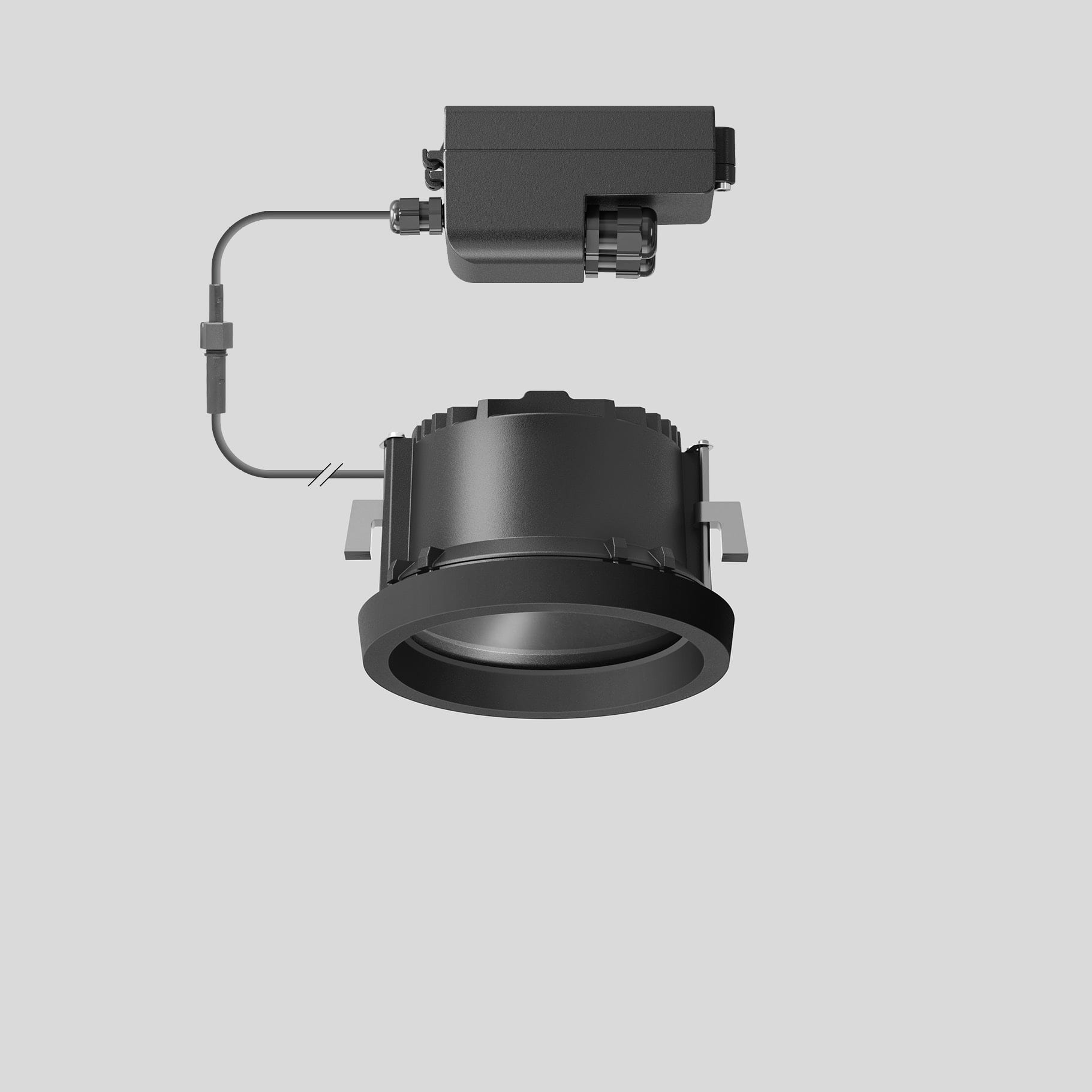 Bega - Plafonnier-spot à encastrer, pour intérieur et extérieur, Graphite · 4000 K