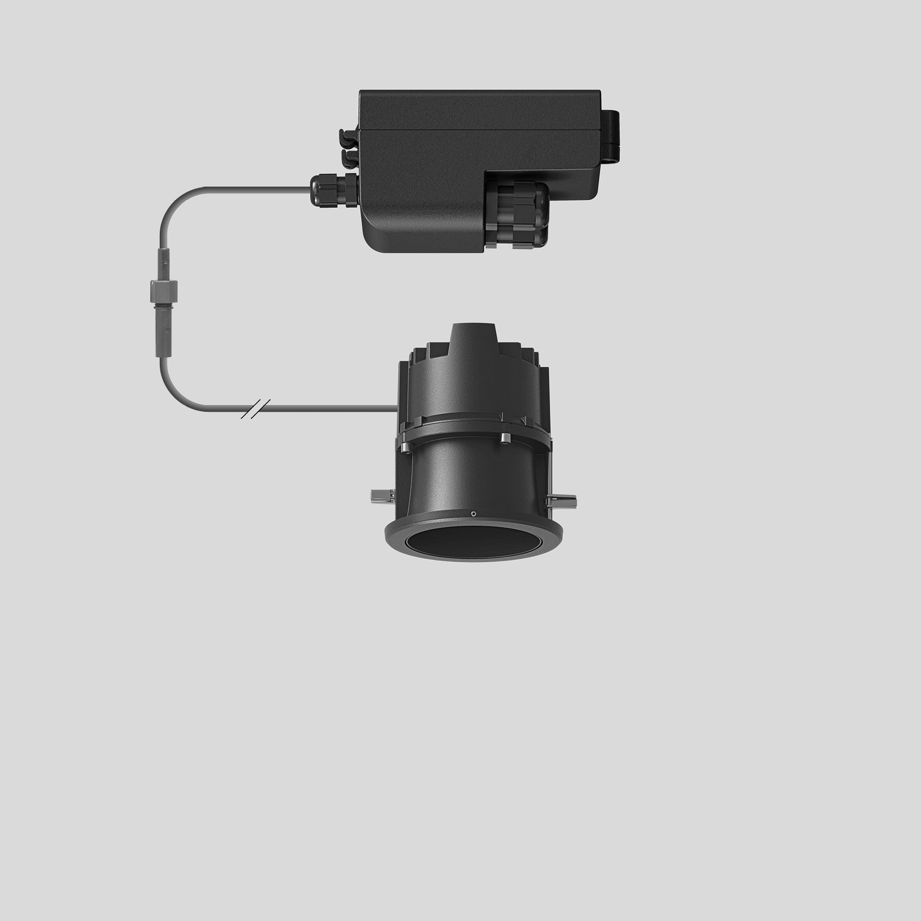 Bega - Plafonnier-spot à encastrer, pour intérieur et extérieur, Graphite · 4000 K
