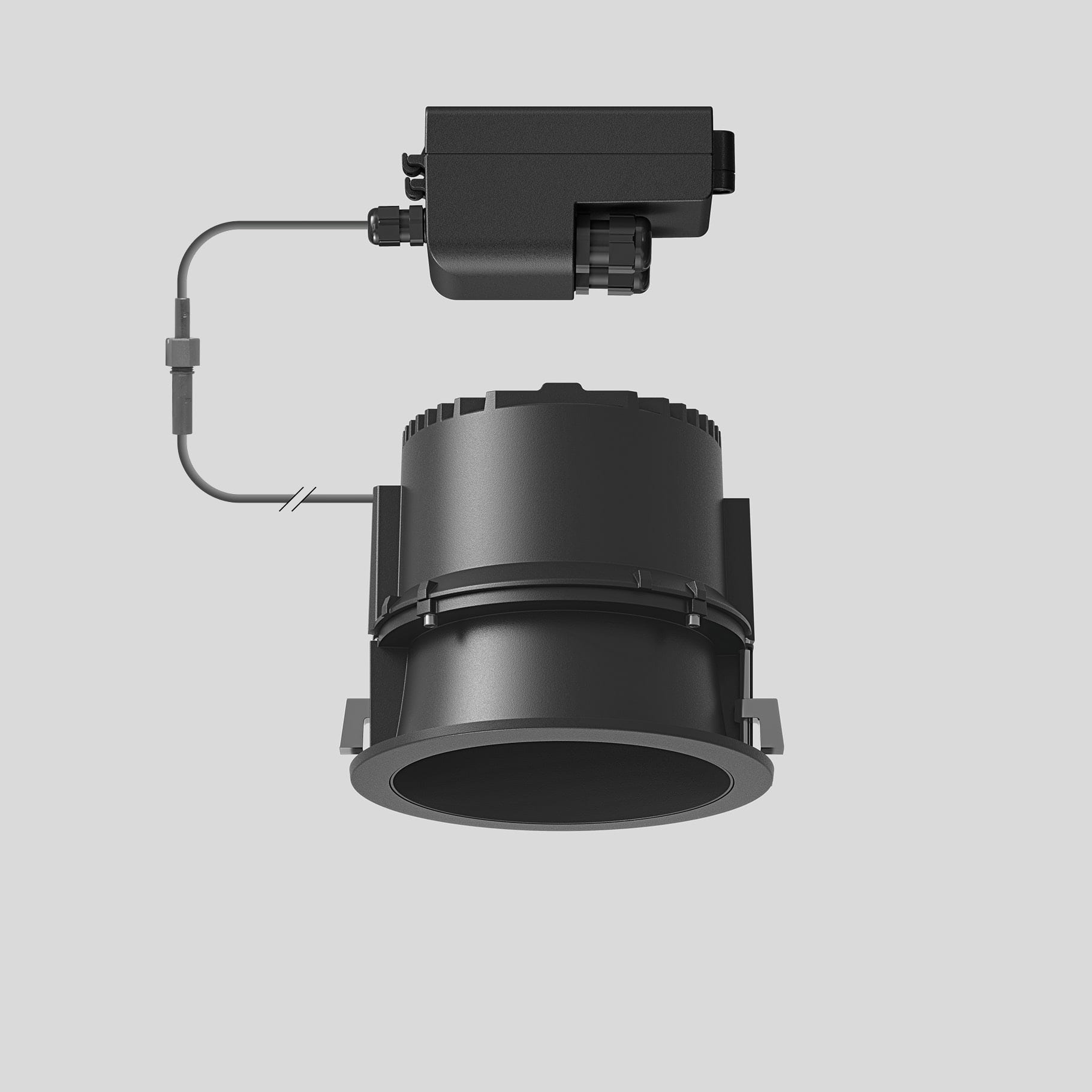 Bega - Plafonnier-spot à encastrer, pour intérieur et extérieur, Graphite · 4000 K