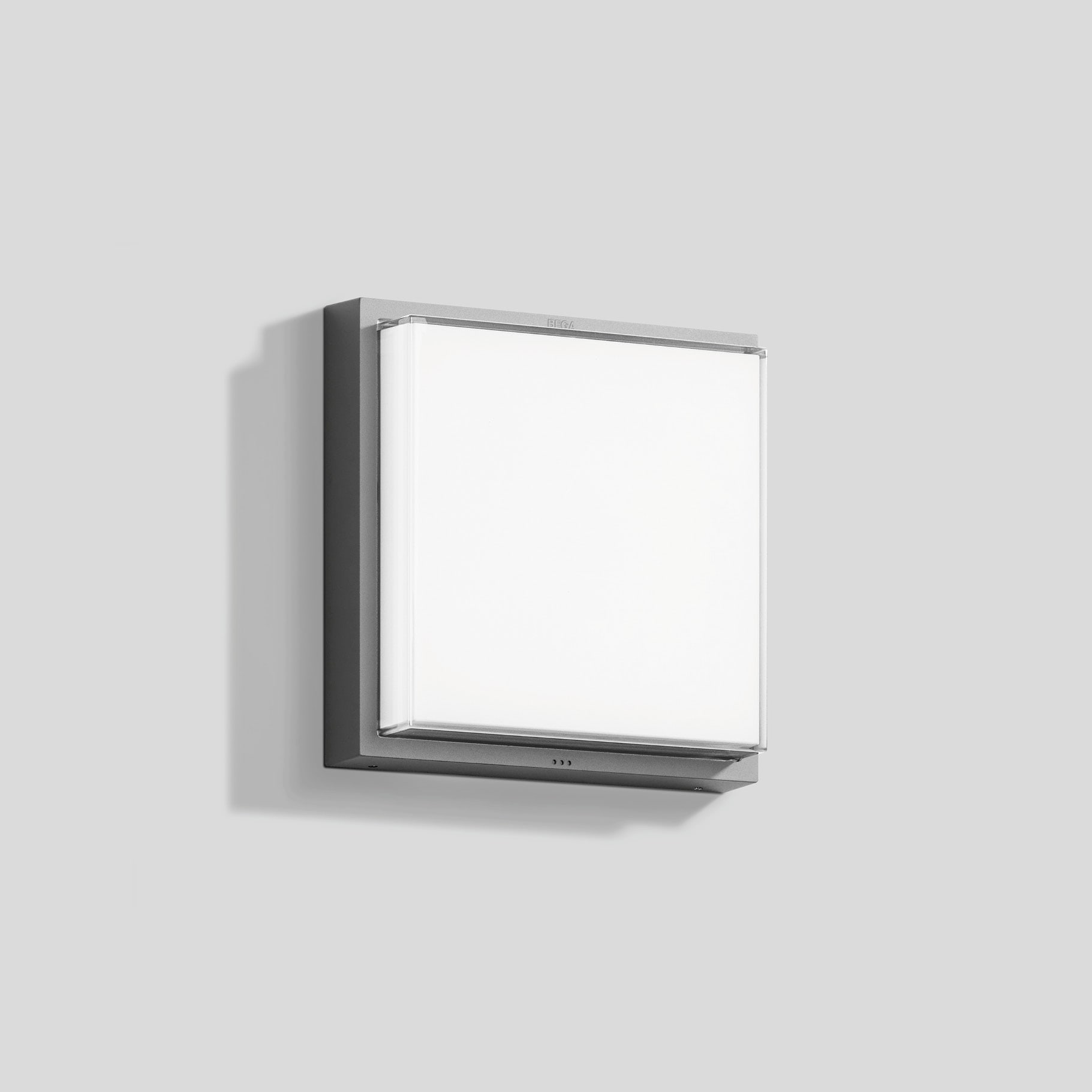 Bega - Applique et plafonnier, pour intérieur et extérieur, Argent · 3000 K