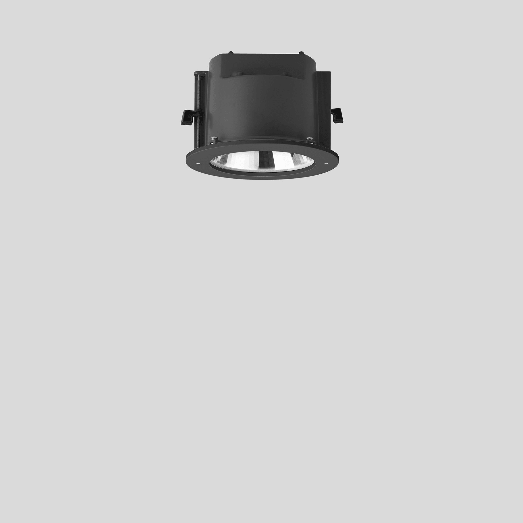 Bega - Plafonnier à encastrer, pour intérieur et extérieur, Graphite · 4000 K