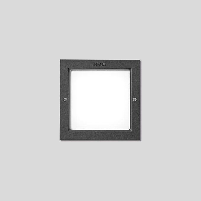Bega - Wandeinbauleuchte, für den Innen- & Außenbereich, Grafit 4000 K