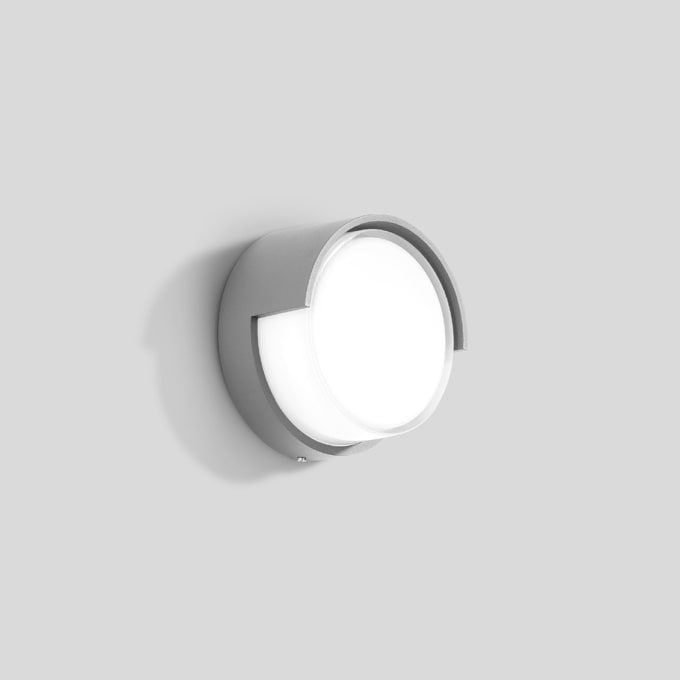 Bega - Applique et plafonnier, pour intérieur et extérieur, Argent · 4000 K