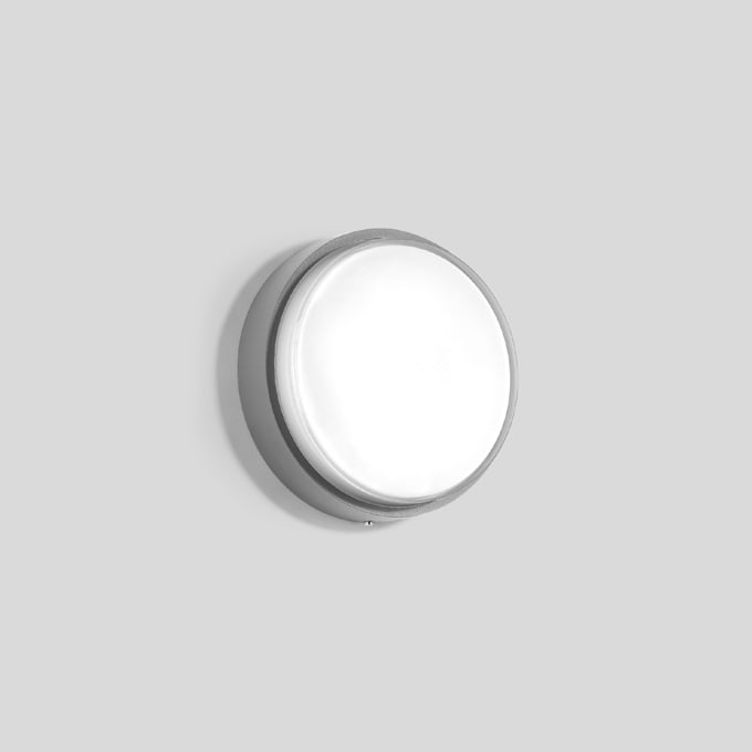 Bega - Applique et plafonnier, pour intérieur et extérieur, Argent · 3000 K