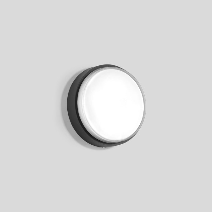 Bega - Applique et plafonnier, pour intérieur et extérieur, Graphite · 4000 K
