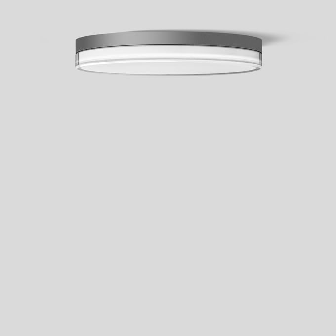 Bega - Applique et plafonnier, pour intérieur et extérieur, Argent · 3000 K