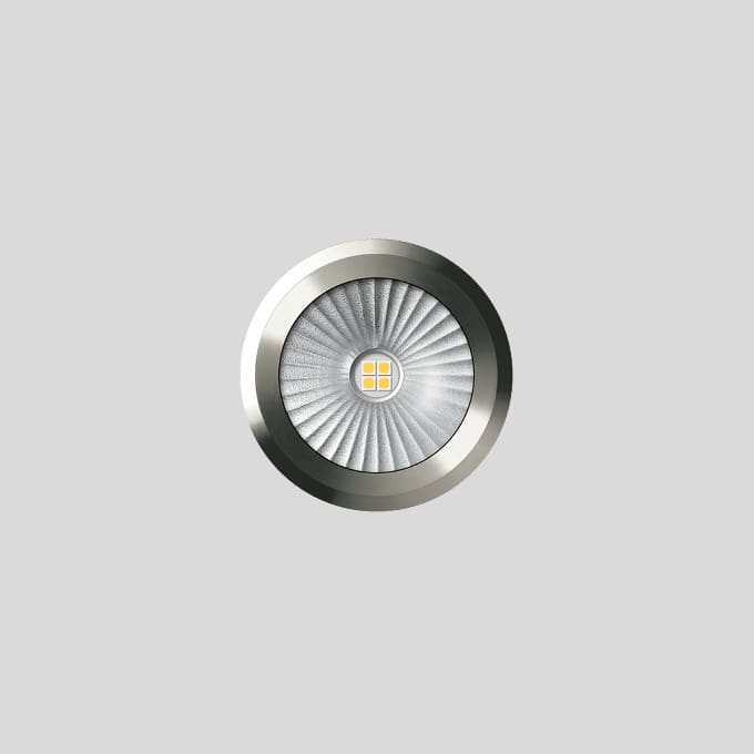 Bega - Applique encastrée, pour intérieur et extérieur, Acier inoxydable mat · 3000 K