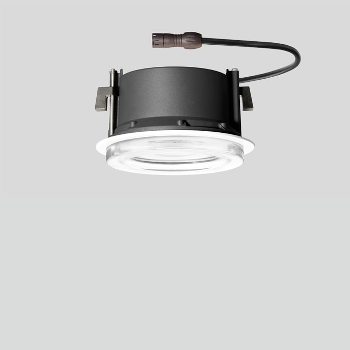 Bega - Plafonnier encastré, pour l'intérieur, Blanc · 4000 K