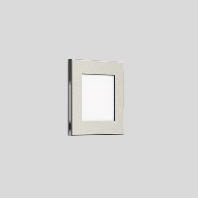 Bega - Applique encastrée, pour l'intérieur, Acier inoxydable · 3000 K