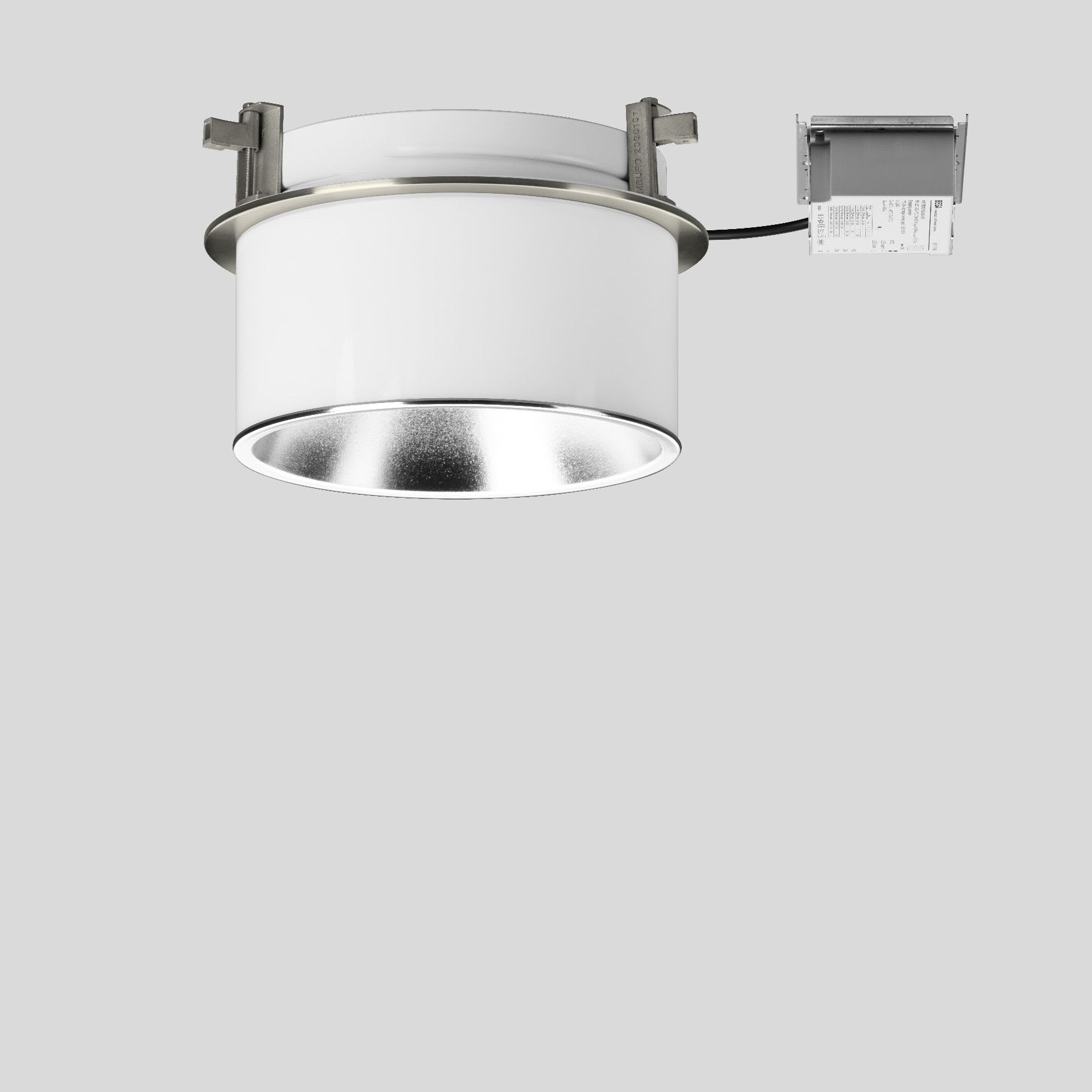 Bega - Plafonnier encastré, Acier inoxydable