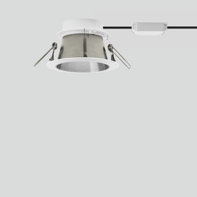 Bega - Plafonnier encastré, pour l'intérieur, Blanc satiné · 3000 K