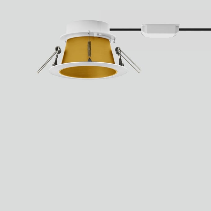 Bega - Plafonnier encastré, pour l'intérieur, Blanc satiné · 3000 K