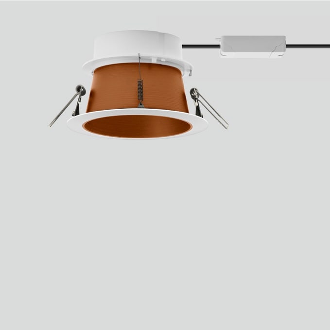 Bega - Plafonnier encastré, pour l'intérieur, Blanc satiné · 3000 K