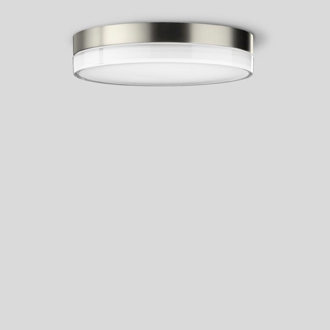 Bega - Plafonnier et applique, pour l'intérieur, Acier inoxydable · 3000 K