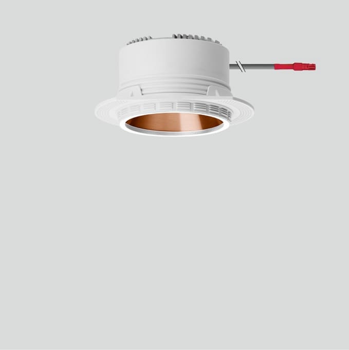 Bega - Plafonniers encastrés-spots, pour l'intérieur, Blanc satiné · 3000 K